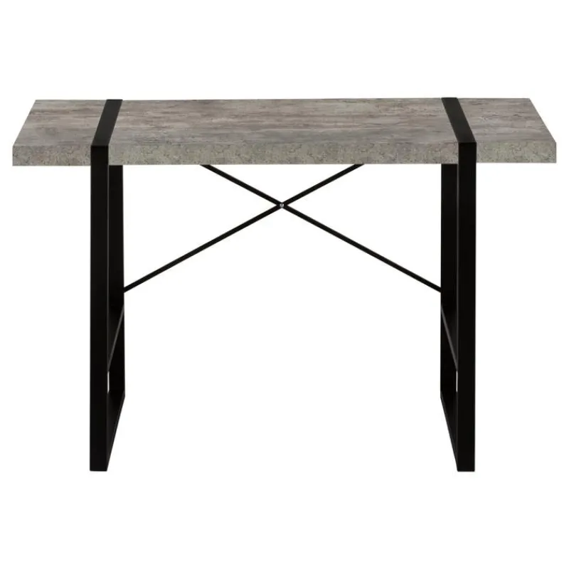 Monarch Computer desk - 48"l / concrete-look / black metal -