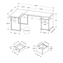 Monarch Computer desk - 80"l / left or right facing -