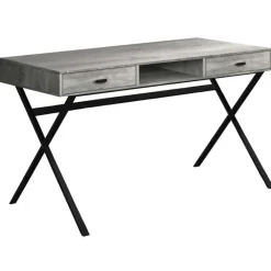 Monarch Computer desk - 48"l / reclaimed wood / black metal -