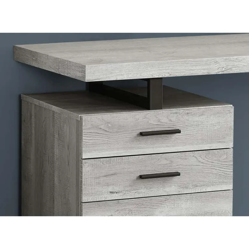 Monarch Computer desk - 48"l / reclaimed wood / black metal -