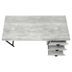 Monarch Computer desk - 55"l / reclaimed wood / black metal -