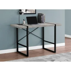 Monarch Computer desk - 48"l / reclaimed wood / black metal -