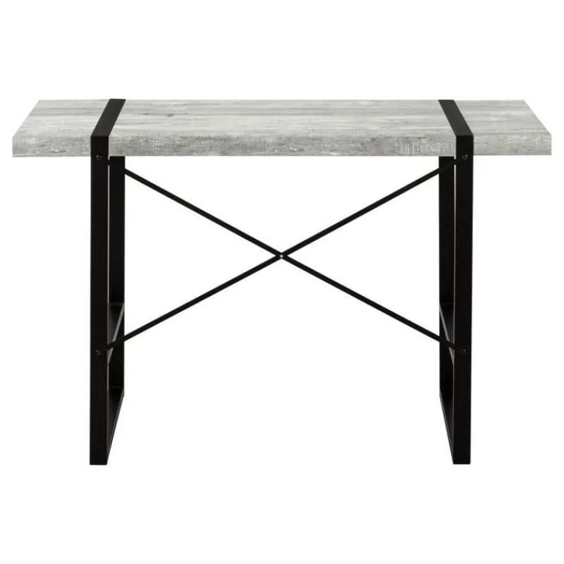 Monarch Computer desk - 48"l / reclaimed wood / black metal -