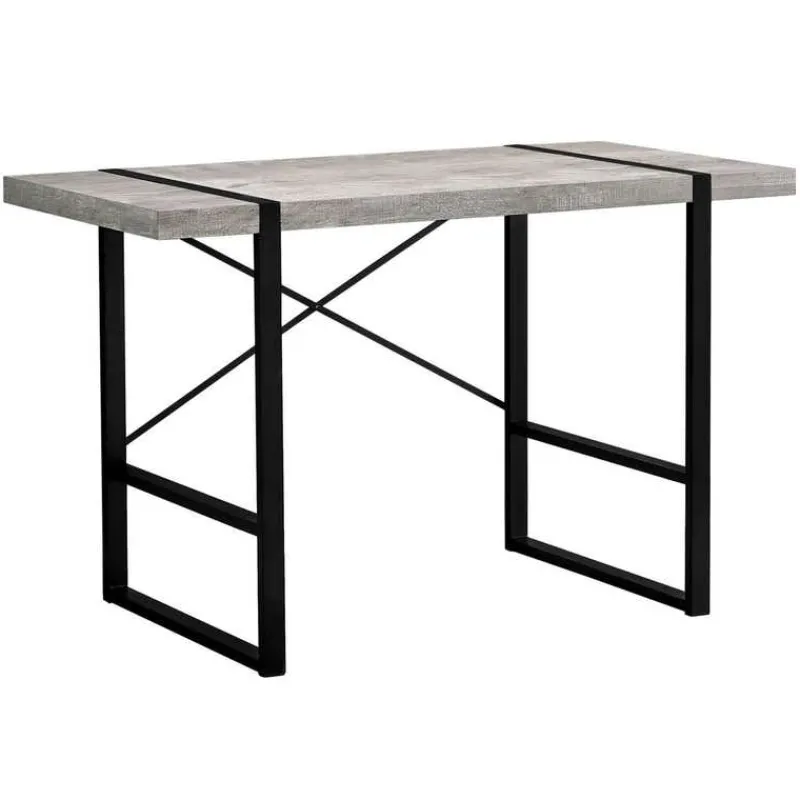 Monarch Computer desk - 48"l / reclaimed wood / black metal -
