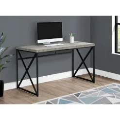 Monarch Computer desk - 48"l / reclaimed wood / black metal -