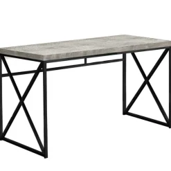 Monarch Computer desk - 48"l / reclaimed wood / black metal -