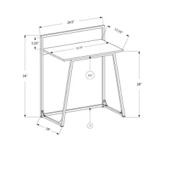 Monarch Computer desk - 30"l / juvenile / metal -