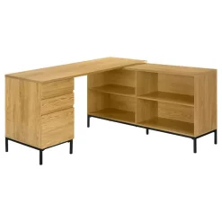 Monarch Computer desk - 60"l / light l-shaped corner -