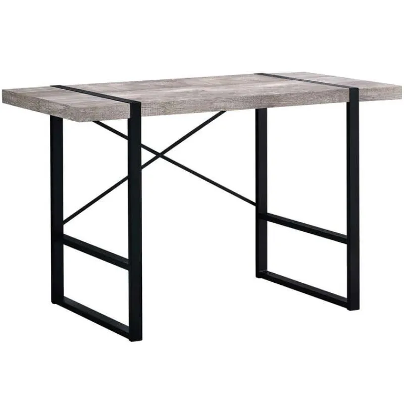 Monarch Computer desk - 48"l / reclaimed wood / black metal -