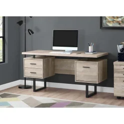 Monarch Computer desk - 60"l / reclaimed wood / black metal -