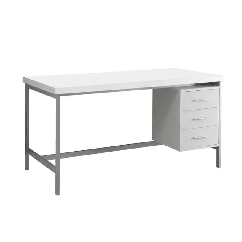 Monarch Computer desk - 60"l / / silver metal -
