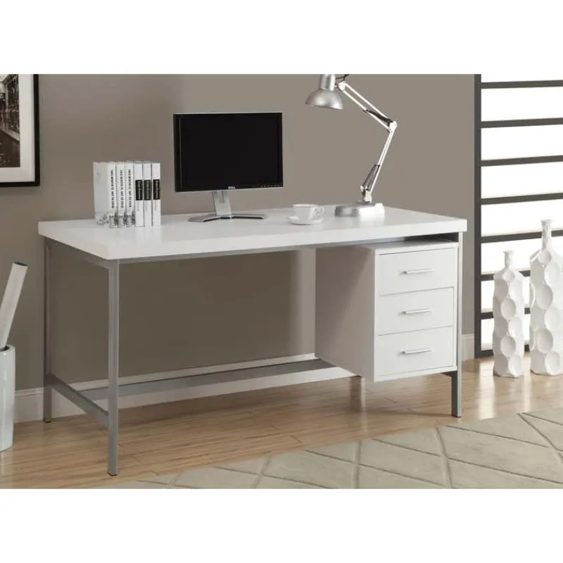 Monarch Computer desk - 60"l / / silver metal -