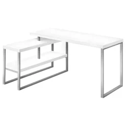 Monarch Computer desk - l-shaped / corner / 2 open shelves / 60"l x 47"w - / si -