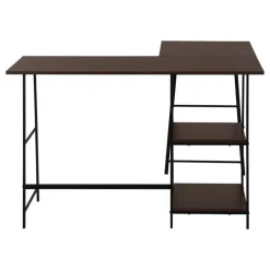 Monarch Computer desk - l-shaped / corner / 2 open shelves / sawhorse style - 47l x 4 -