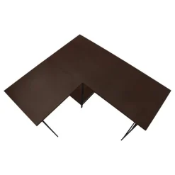 Monarch Computer desk - l-shaped / corner / 2 open shelves / sawhorse style - 47l x 4 -