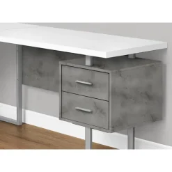 Monarch Computer desk - l-shaped / corner / 3 drawers / metal legs / reversible - 71