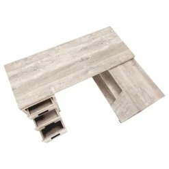 Monarch Computer desk - l-shaped / corner / 3 drawers / 2 open shelves / 3 cubbies - -