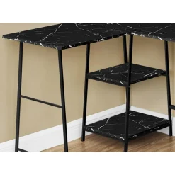 Monarch Computer desk - l-shaped / corner / 2 open shelves / sawhorse style - 47l x 4 -