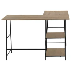 Monarch Computer desk - l-shaped / corner / 2 open shelves / sawhorse style - 47l x 4 -