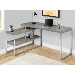 Monarch Computer desk - l-shaped / corner / 2 open shelves / 60