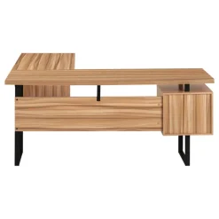 Monarch Computer desk - l-shaped / corner / 3 drawers / metal legs / reversible - 71