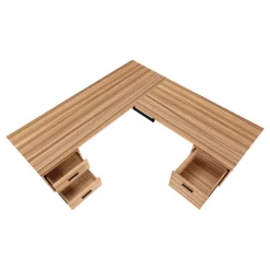 Monarch Computer desk - l-shaped / corner / 3 drawers / metal legs / reversible - 71
