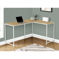 Monarch Computer desk - l-shaped / corner / metal base - 58"l x 44"w - wood-l -