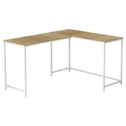 Monarch Computer desk - l-shaped / corner / metal base - 58"l x 44"w - wood-l -