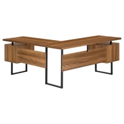 Monarch Computer desk - l-shaped / corner / 3 drawers / metal legs / reversible - 71