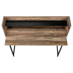 Monarch Computer desk - small hutch / 1 shelf / trapezoid-shaped legs - 48