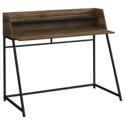 Monarch Computer desk - small hutch / 1 shelf / trapezoid-shaped legs - 48