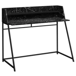 Monarch Computer desk - small hutch / 1 shelf / trapezoid-shaped legs - 48