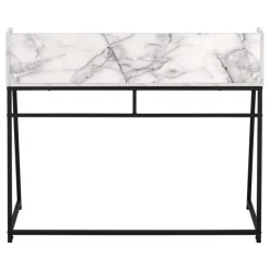 Monarch Computer desk - small hutch / 1 shelf / trapezoid-shaped legs - 48"l - -