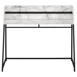 Monarch Computer desk - small hutch / 1 shelf / trapezoid-shaped legs - 48