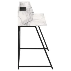 Monarch Computer desk - small hutch / 1 shelf / trapezoid-shaped legs - 48