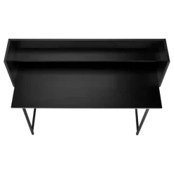 Monarch Computer desk - small hutch / 1 shelf / trapezoid-shaped legs - 48"l - -