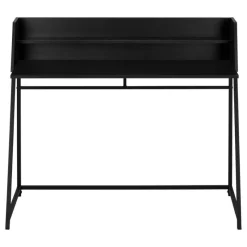 Monarch Computer desk - small hutch / 1 shelf / trapezoid-shaped legs - 48