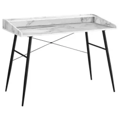 Monarch Computer desk - small hutch / 2 storage cubbies / 1 shelf - 48