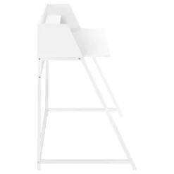Monarch Computer desk - small hutch / 1 shelf / trapezoid-shaped legs - 48