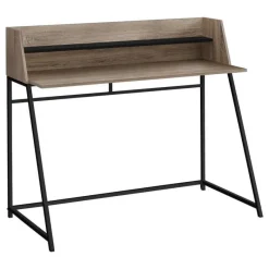Monarch Computer desk - small hutch / 1 shelf / trapezoid-shaped legs - 48