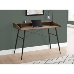 Monarch Computer desk - small hutch / 2 storage cubbies / 1 shelf - 48