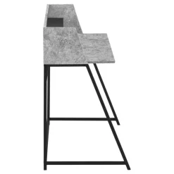 Monarch Computer desk - small hutch / 1 shelf / trapezoid-shaped legs - 48