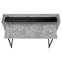 Monarch Computer desk - small hutch / 1 shelf / trapezoid-shaped legs - 48