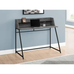 Monarch Computer desk - small hutch / 1 shelf / trapezoid-shaped legs - 48