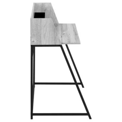 Monarch Computer desk - small hutch / 1 shelf / trapezoid-shaped legs - 48"l - w -