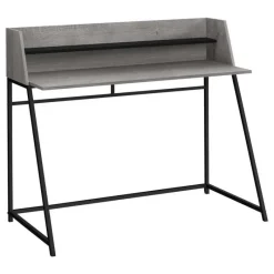 Monarch Computer desk - small hutch / 1 shelf / trapezoid-shaped legs - 48