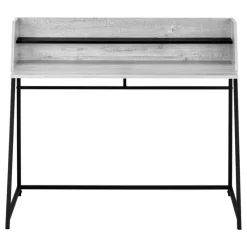 Monarch Computer desk - small hutch / 1 shelf / trapezoid-shaped legs - 48