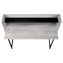 Monarch Computer desk - small hutch / 1 shelf / trapezoid-shaped legs - 48