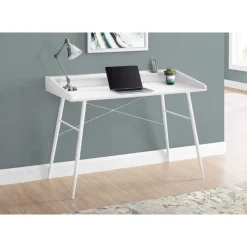 Monarch Computer desk - small hutch / 2 storage cubbies / 1 shelf - 48"l - / wh -