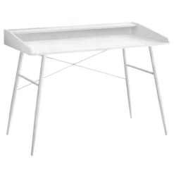 Monarch Computer desk - small hutch / 2 storage cubbies / 1 shelf - 48"l - / wh -